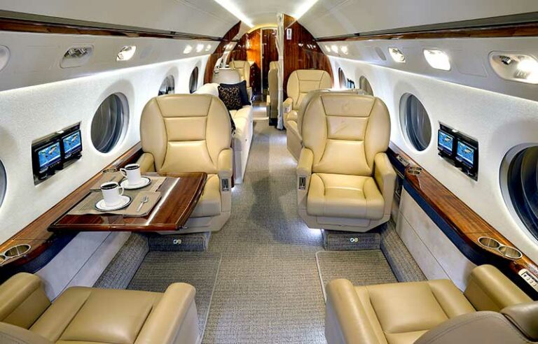 interior of the Gulfstream G550 owned by the rapper RickRoss